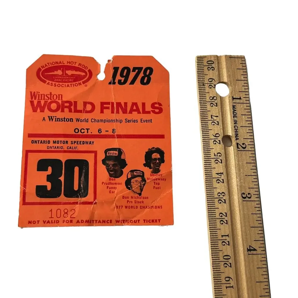 Vtg 1978 NHRA WINSTON WORLD FINALS OMS ONTARIO SPEEDWAY 3.5